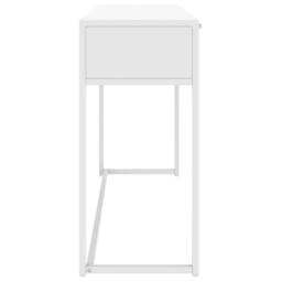 Berkfield Home Console Table White 106x35x75 cm Steel - Size: 106 x 35 x 75 cm - thumbnail 4