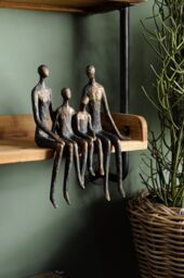 Libra Interiors Sitting Family Of Four Shelf Sculpture in Bronze - thumbnail 2