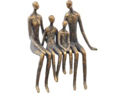 Libra Interiors Sitting Family Of Four Shelf Sculpture in Bronze - thumbnail 1