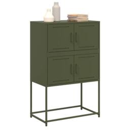 Berkfield Home Sideboard Olive Green 68.5x38.5x107 cm Steel - thumbnail 4