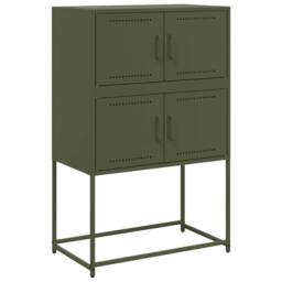 Berkfield Home Sideboard Olive Green 68.5x38.5x107 cm Steel