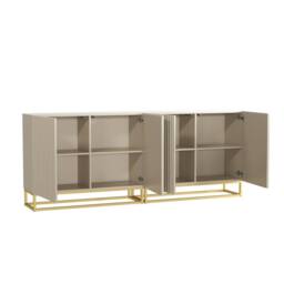 Creative Furniture Ripple Duo Sideboard 200cm - Cashmere Warm Beige Taupe Finish - thumbnail 8
