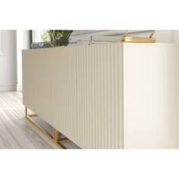 Creative Furniture Ripple Duo Sideboard 200cm - Cashmere Warm Beige Taupe Finish - thumbnail 5