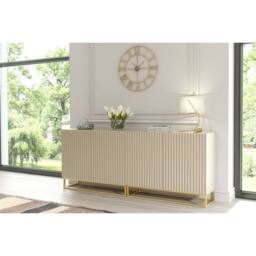 Creative Furniture Ripple Duo Sideboard 200cm - Cashmere Warm Beige Taupe Finish - thumbnail 6