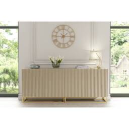 Creative Furniture Ripple Duo Sideboard 200cm - Cashmere Warm Beige Taupe Finish - thumbnail 2