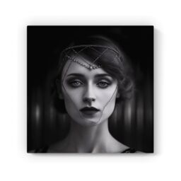 "Warren Reed - Designer Edwardian Ballerina Canvas in Black - Size: W30"" x H30""" - thumbnail 2