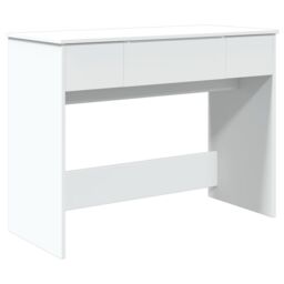 Berkfield Home Dressing Table with Mirror White 100x45x76 cm - Size: 100 x 45 x 76 cm - thumbnail 2