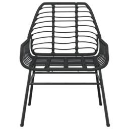 Berkfield Home Beautiful Garden Chairs 2 pcs Black Poly Rattan - thumbnail 5