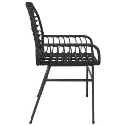 Berkfield Home Beautiful Garden Chairs 2 pcs Black Poly Rattan - thumbnail 6