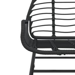 Berkfield Home Beautiful Garden Chairs 2 pcs Black Poly Rattan - thumbnail 8