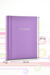 Arpan 2 Pack of Photo Albums Self Adhesive Large Picture Book Modern Style Wiro Binder Totaling 40 Sheets 80 Sides in Blue & Purple - thumbnail 2