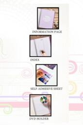 Arpan 2 Pack of Photo Albums Self Adhesive Large Picture Book Modern Style Wiro Binder Totaling 40 Sheets 80 Sides in Blue & Purple - thumbnail 3