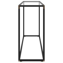 Berkfield Home Console Table Transparent 120x35x75 cm Tempered Glass in Clear - Size: 120 x 35 x 75 cm - thumbnail 3