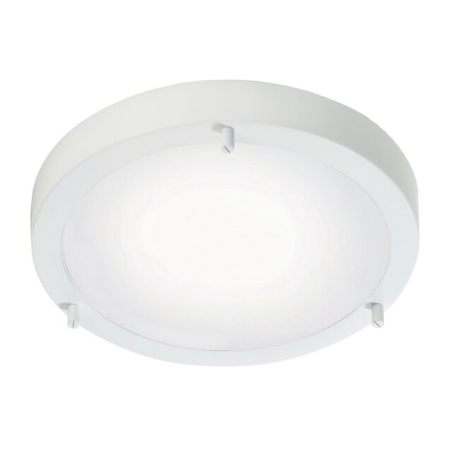 Nordlux Ancona Ceiling Light White Glass E27 IP44 Mains 32cm - image 1