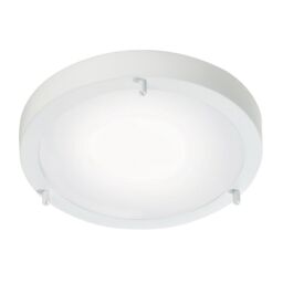 Nordlux Ancona Ceiling Light White Glass E27 IP44 Mains 32cm - thumbnail 1