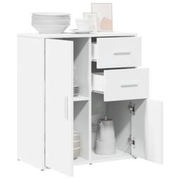 Berkfield Home Sideboard White 60x31x70 cm Engineered Wood - Size: 60 x 31 x 70 cm - thumbnail 4