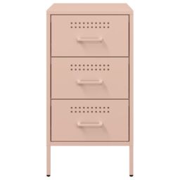 Berkfield Home Bedside Cabinet Pink 36x39x68 cm Steel - Size: 36 x 39 x 68 cm - thumbnail 6