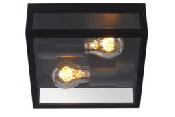 Lucide 'DUKAN' Dimmable Tiltable Stylish Outdoor Flush Ceiling Light 2xE27 in Black - thumbnail 1