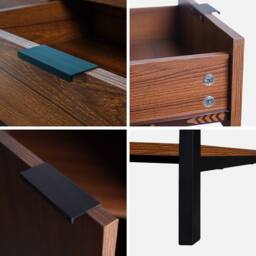 sweeek 3-door walnut sideboard in Dark Brown - thumbnail 4