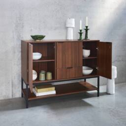 sweeek 3-door walnut sideboard in Dark Brown - thumbnail 6
