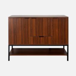 sweeek 3-door walnut sideboard in Dark Brown - thumbnail 2