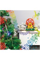 Netagon Wooden Ferris Wheel Music Box in Red - thumbnail 5
