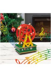 Netagon Wooden Ferris Wheel Music Box in Red