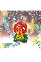 Netagon Wooden Ferris Wheel Music Box in Red - thumbnail 3