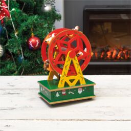 Netagon Wooden Ferris Wheel Music Box in Red - thumbnail 8