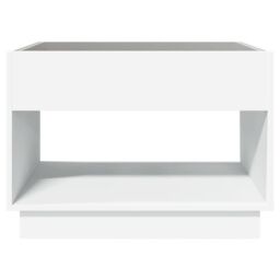Berkfield Home Coffee Table with Infinity LED White 70x50x50 cm - Size: 70 x 50 x 50 cm - thumbnail 6
