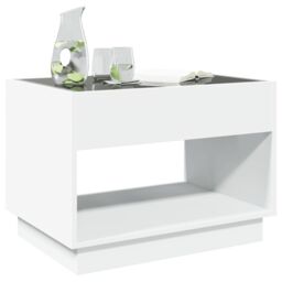 Berkfield Home Coffee Table with Infinity LED White 70x50x50 cm - Size: 70 x 50 x 50 cm - thumbnail 4