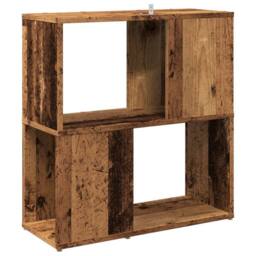 Berkfield Home Book Cabinet Old Wood 60x24x63 cm Engineered Wood in Brown - Size: 60 x 24 x 63 cm - thumbnail 6