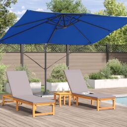 Berkfield Home Azure Blue Cantilever Umbrella Azure Blue - thumbnail 4