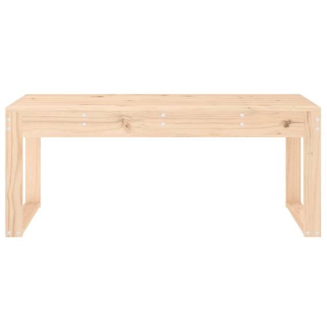 Berkfield Home Beautiful Garden Bench 110x38x45 cm Solid Wood Pine in Light Tan - Size: 110 x 38 x 45 cm - image 1