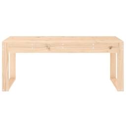 Berkfield Home Beautiful Garden Bench 110x38x45 cm Solid Wood Pine in Light Tan - Size: 110 x 38 x 45 cm - thumbnail 1