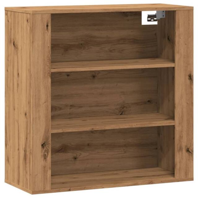 Berkfield Home Wall Cabinet Artisian Oak 80x33x80 cm Engineered Wood in Brown - Size: 80 x 33 x 80 cm - image 1