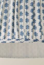 ValueLights Grange Large 45cm Floral Pleated Ceiling Pendant Lamp Shade with Bulb in Mid Blue - thumbnail 5