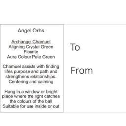 Sienna Glass 10cm Angel Orb Archangel Chamuel Green Fluorite in Light Green - thumbnail 3