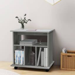 Berkfield Home Rolling Cabinet Grey Sonoma 60x45x60 cm Engineered Wood - Size: 60 x 45 x 60 cm - thumbnail 3