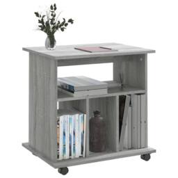 Berkfield Home Rolling Cabinet Grey Sonoma 60x45x60 cm Engineered Wood - Size: 60 x 45 x 60 cm - thumbnail 4