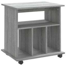 Berkfield Home Rolling Cabinet Grey Sonoma 60x45x60 cm Engineered Wood - Size: 60 x 45 x 60 cm - thumbnail 1