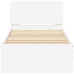 Berkfield Home Durable Bed Frame without Mattress with Headboard White 90x200 cm - thumbnail 5