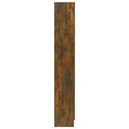 Berkfield Home Vitrine Cabinet Smoked Oak 82.5x30.5x185.5 cm Engineered Wood in Brown - thumbnail 4