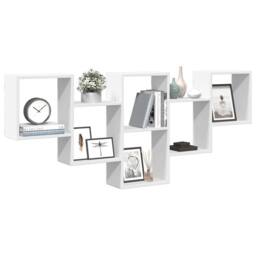 Berkfield Home Wall Shelf White 159x18x66 cm Engineered Wood - Size: 159 x 18 x 66 cm - thumbnail 3