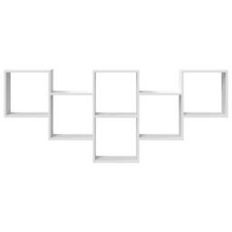 Berkfield Home Wall Shelf White 159x18x66 cm Engineered Wood - Size: 159 x 18 x 66 cm - thumbnail 4