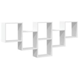 Berkfield Home Wall Shelf White 159x18x66 cm Engineered Wood - Size: 159 x 18 x 66 cm - thumbnail 2