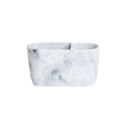 Showerdrape Octavia White Marble & Chrome Toothbrush Holder - thumbnail 3