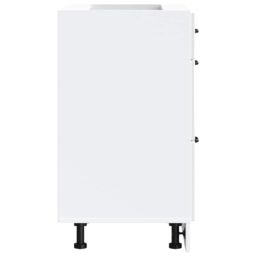 Berkfield Home Kitchen Base Cabinet Kalmar High Gloss White Engineered Wood - thumbnail 6