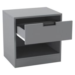 EONLION 1-Drawer Nightstand with Shelf - Bedroom Storage Cabinet in Light Oak - thumbnail 6