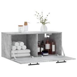 Berkfield Home Wall Cabinet Concrete Grey 80x36.5x35 cm Engineered Wood - thumbnail 4